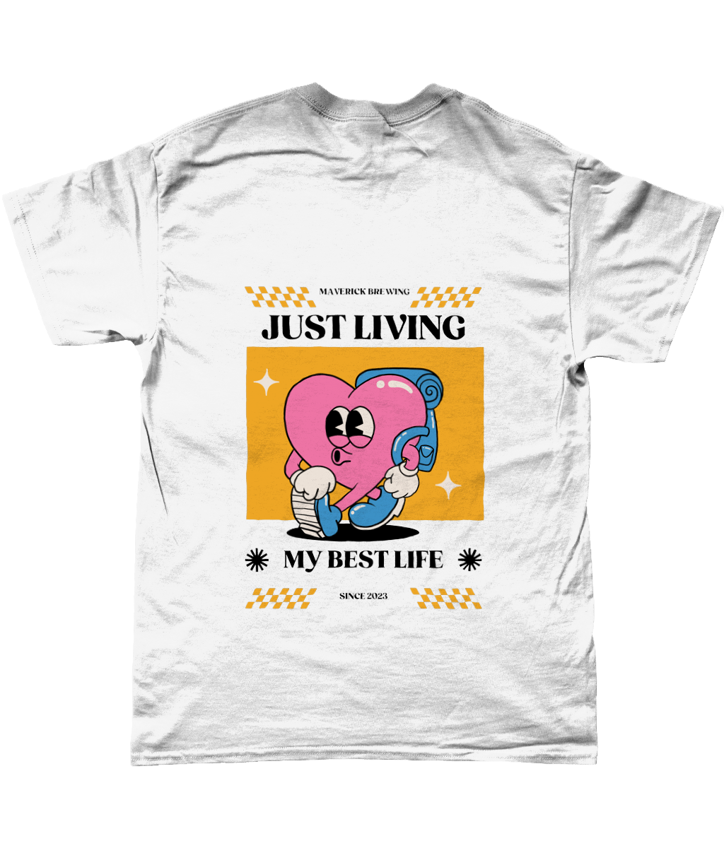 Maverick Brew Co - Living my best life - Gildan SoftStyle® Ringspun T-Shirt