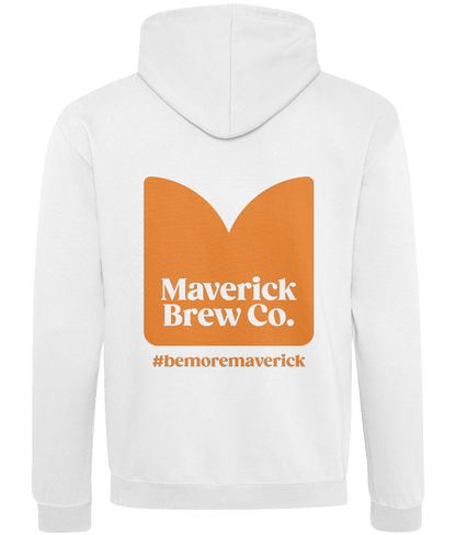 Maverick Brew Co Unisex Hoodie (Orange) Logo Front & back