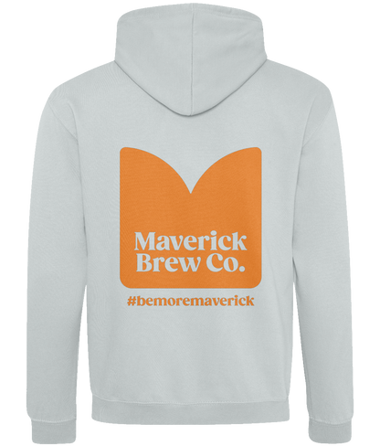 Maverick Brew Co Unisex Hoodie (Orange) Logo Front & back