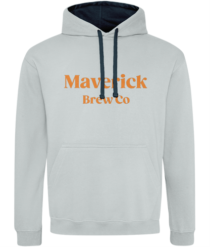 Maverick Brew Co Unisex Hoodie (Orange) Logo Front & back